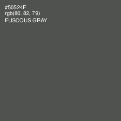 #50524F - Fuscous Gray Color Image